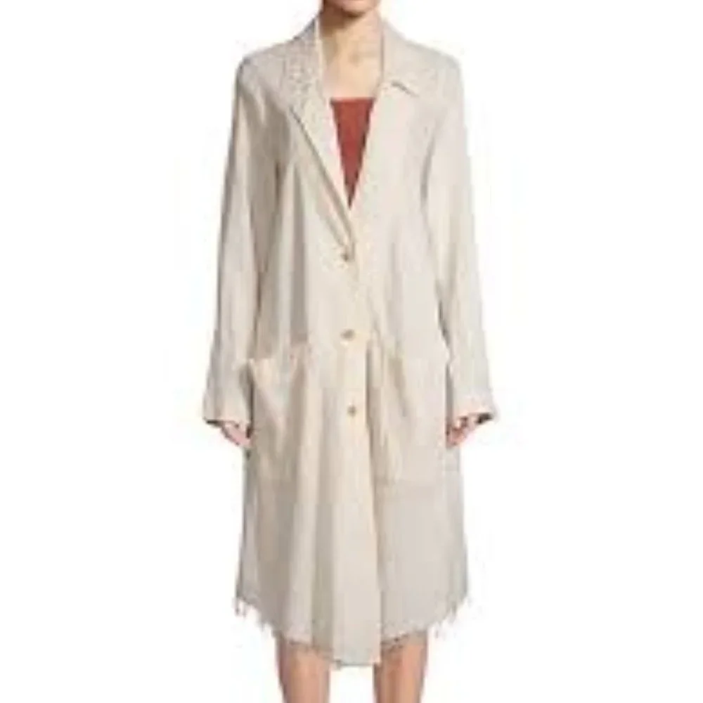 Free People Lets Just Cruise Raw-Edge Jacket